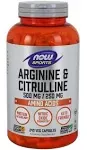 Now Foods - Arginine & Citrulline 240 Vcaps