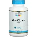 21st Century, Zinkcitrat, 50 mg, 360 Tabletten