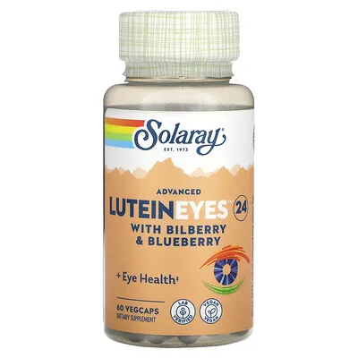 Solaray, Advanced Lutein Eyes 24 with Bilberry & Blueberry, 30 VegCaps