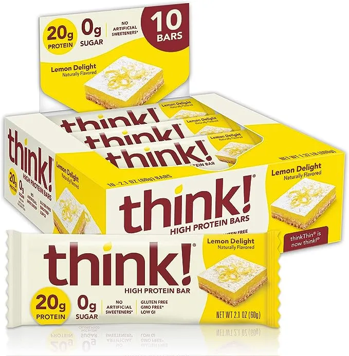 Think !, High Protein Bars, White Chocolate, 10 Bars, 2.1 oz (60 g) Each