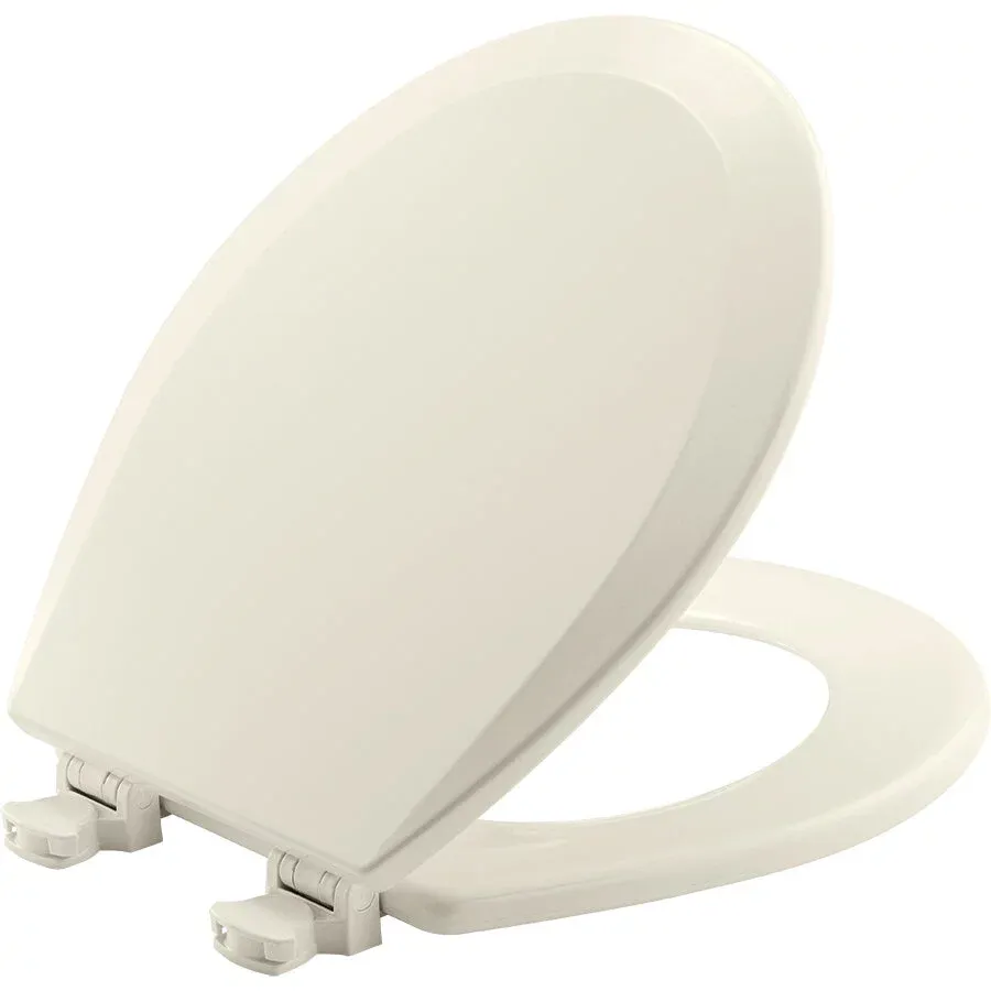 Bemis 500EC 068 Molded Wood Round Toilet Seat with Easy Clean and Change Hinge, 1 Pack, Fawn Beige