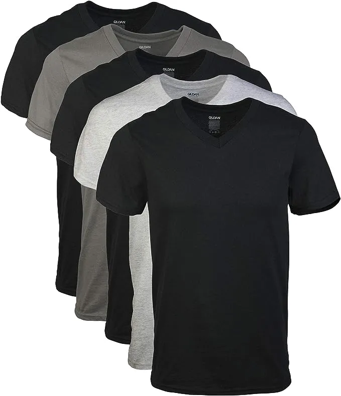 George Men's and Big Men's Crew Tee with Short Sleeves, 5-Pack, Sizes XS-5XL