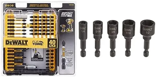 DEWALT Screwdriver Bit Set, Impact Ready, FlexTorq, 40-Piece (DWA2T40IR)