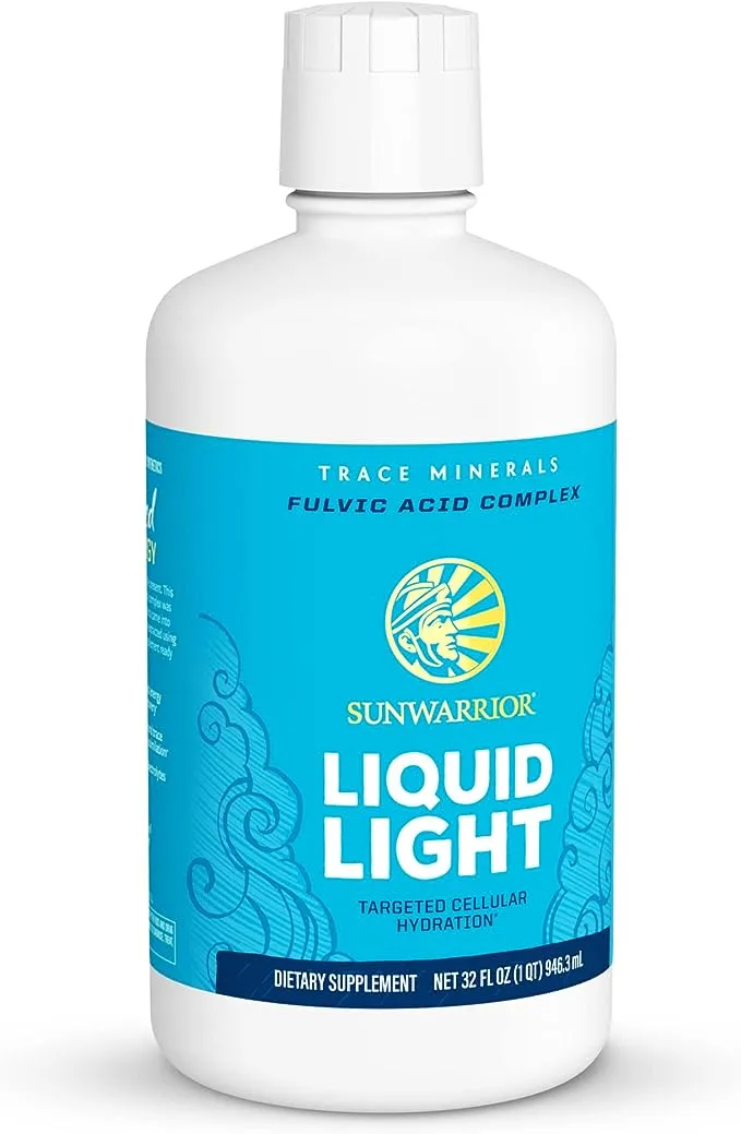 Fulvic Acid Trace Minerals Drops Supplement Organic Liquid Mineral Water Drops Vegan | Plant Based Liquid Light Mineral Complex 32 Fl Oz 32 Servings by Sunwarrior