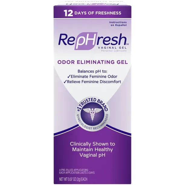 RepHresh Odor Eliminating Vaginal Gel, 0.07 oz, 4 Count