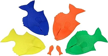 Ironwood Pacific Backyard Bass Casting Game for Teaching Kids to cast |Angler Educator Set Includes 16 Fish and 20 Casting Plugs