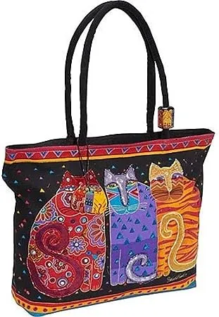 Laurel Burch Feline Friends Shoulder Zipper Top