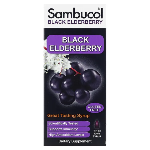 Sambucol Black Elderberry Vegan Immune Support Syrup - 4 fl oz