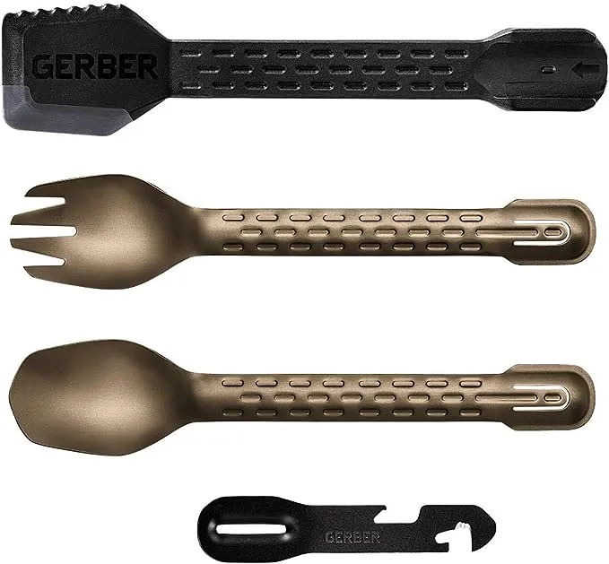 Gerber Gear 31-003465N ComplEAT Camping Utensils Cooking Tool Set, Burnt Bronze