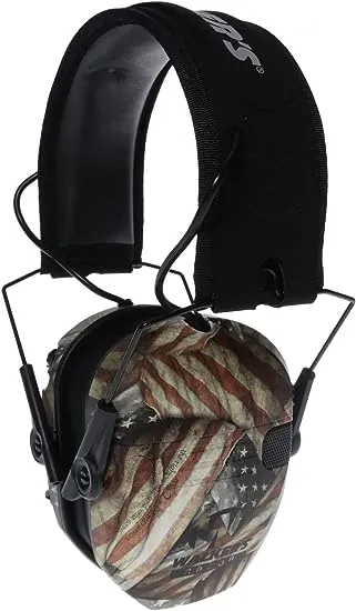 Walker’s Game Razor Slim Electronic Ear Muffs, American Flag