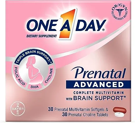 One A Day Advanced Prenatal Multivitamin with Choline, 30+30 Count