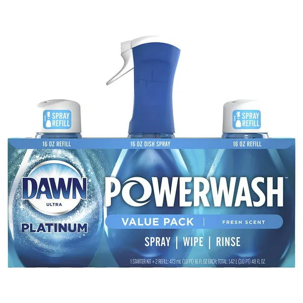 Dawn Dish Spray, Lemon Scent, Powerwash, Platinum 16 fl oz