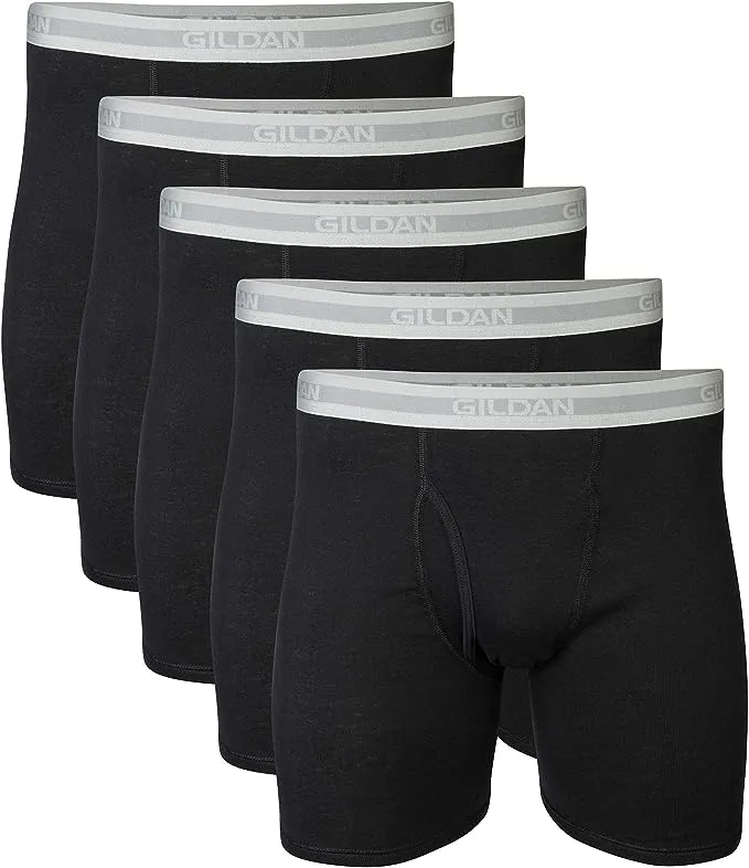 Gildan Men's Underwear Boxer Briefs, 5-Pack