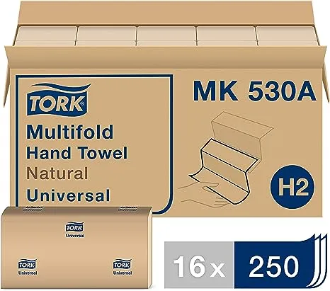 Tork Universal Natural Kraft 1-Ply Multi-Fold Paper Towel H2 - 4000/Case