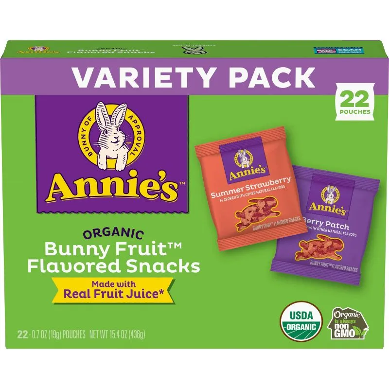 Annie's Bunny Fruit Flavored Snacks - 15.4oz/22ct