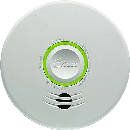 Kidde Wireless Hardwired Smoke Detector, 10-Year Battery Backup, Voice Alerts, Photoelectric Sensor Wire-Free Interconnect Combination Alarm