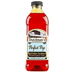 Dutchman’s Popcorn Oil Butter Flavor, Perfect Pop Butter Flavored Canola Oil, 33 ...