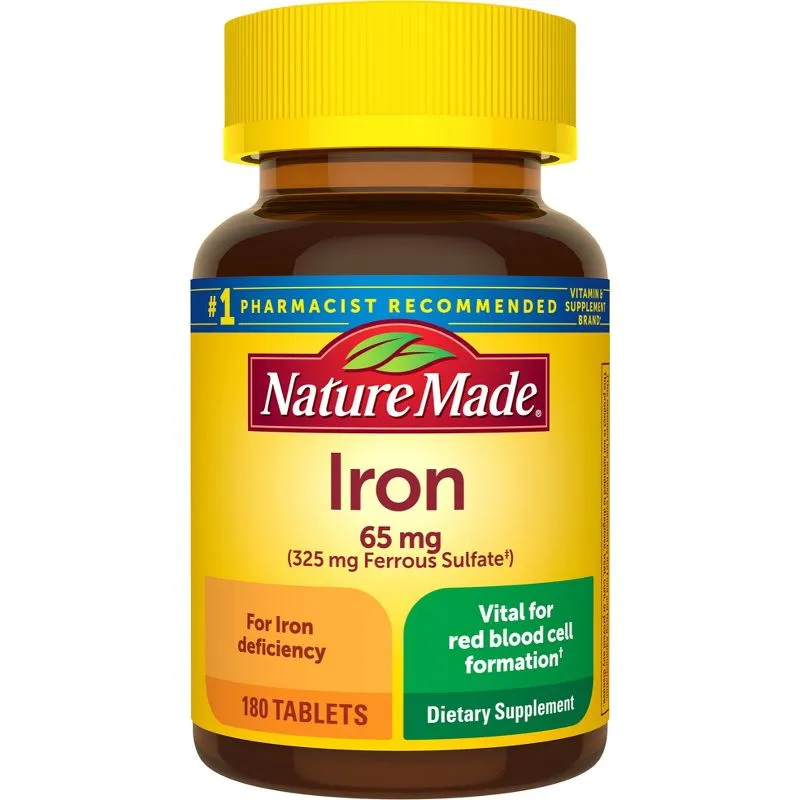 Nature Made - Iron 65 mg - 180 Tablets