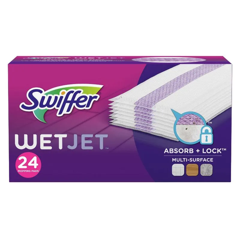 Swiffer WetJet 5.4 in. Wet Microfiber Mop Refill Pad 15 pk