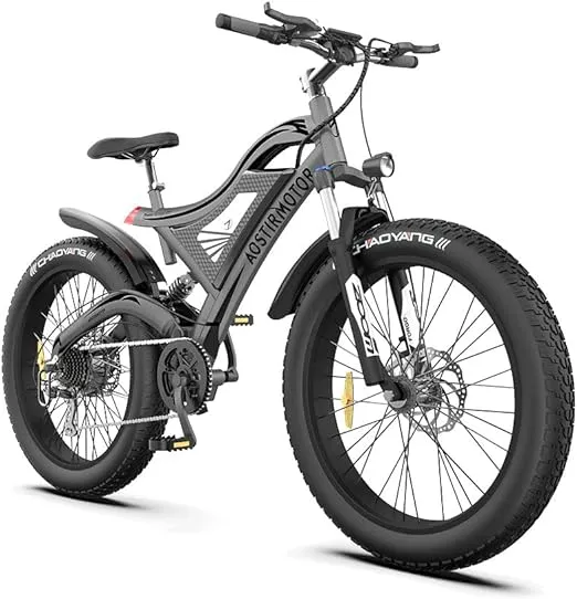 26 in. 1500-Watt Brown Electric Bike