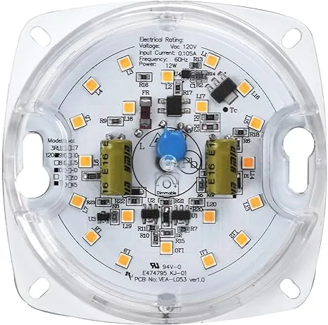 Legental 3" PCB Size,4.04" Overall Size,10W,5000K,850LM,120V,CRI80,Dimmable LED Light Engine, Retrofit Light Kit for Ceiling Flush Light,Ceiling Fan Light,Pendant,Lantern,Garden Light, UL/ES/JA8