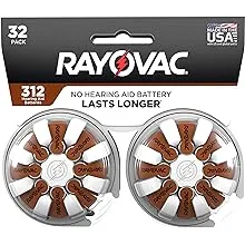 Rayovac Size 312 Hearing Aid Batteries, Hearing Aid Batteries Size 312, 32 Count