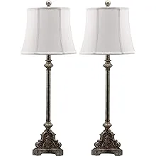 Safavieh Rimini 33.5-Inch H Console Table Lamp Set Of 2 - Antique Silver