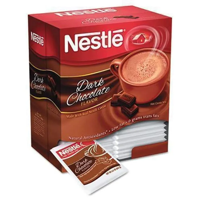 NestlÃƒ© Hot Cocoa Mix, Dark Chocolate, 0.71 Oz, 50/box