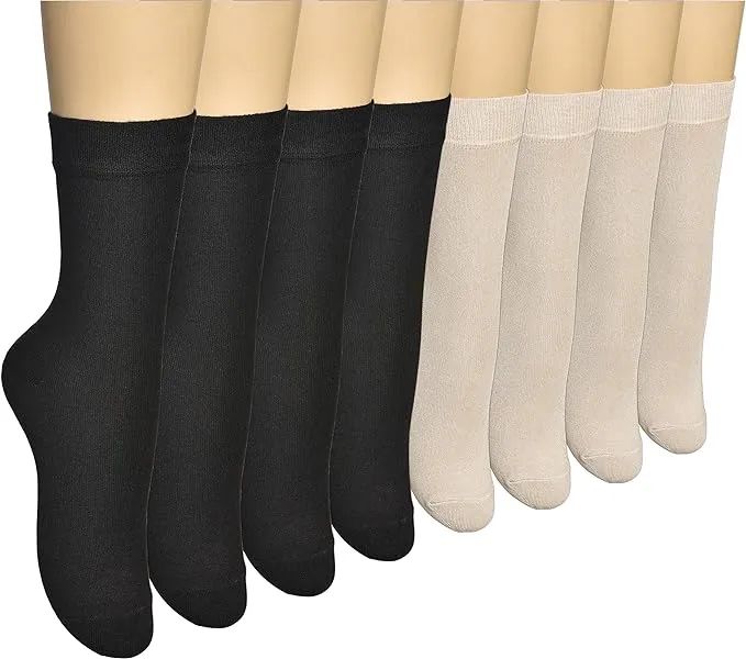 Women's Thin Rayon Seamless Toe - Dress Socks Women with Gift Box