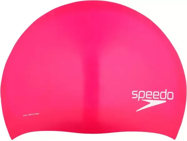 Speedo Long Hair Silicone Swim Cap Black