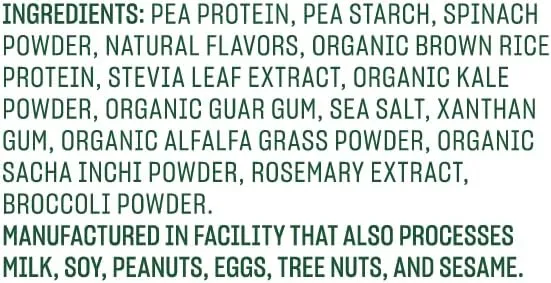 Vega Protein & Greens, Vanilla, 18 Servings, 20g Protein, Plant Based Vegan Protein Powder