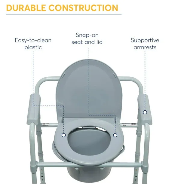 Steel Folding Bedside Commode