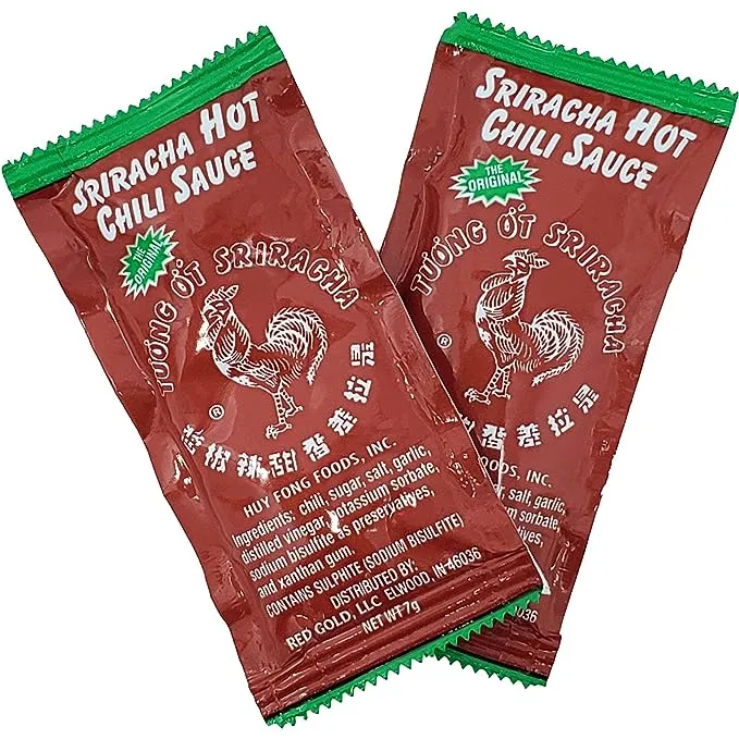 Sriracha Hot Chili Sauce Packets, On-The-Go Packet, 7 Gram Packets (50-Pack)