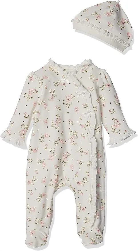 Little Me Baby Girl Vintage Rose Footie