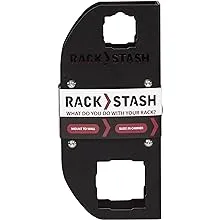 1 UP USA: Rack Stash Vertical Wall Mounted 1.25" Hitch Storage | Low Profile, Easy Install, Adjustable, USA Made, (Organize Garage, Bike, Ski, Cargo), Heavy Duty Powder Coated Steel, Holds 90lbs