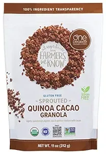 One Degree Organic Cacao Oat Quinoa Granola, 11 Ounce - 6 per case.