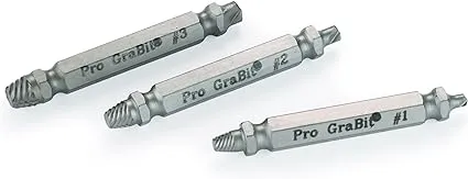 Alden 8430P Grabit® Pro Broken Bolt & Damaged Screw Extractor 3 Piece Kit