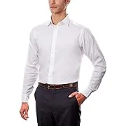 Calvin Klein Men's Dress Shirt Regular Fit Non Iron Stretch Solid, White, 16.5" Neck 36"-37" SleeveCalvin Klein Men's Dress Shirt Regular Fit Non Iron Stretch Solid, White, 16.5" Neck 36"-37" Sleeve