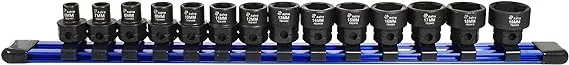 Astro Tools 78314 14-Piece 3/8" Drive Low Profile Nano Impact Sockets - Metric