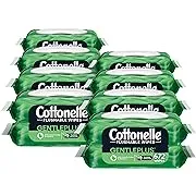 Cottonelle GentlePlus Flushable Wet Wipes with Aloe & Vitamin E, Adult Wet Wipes, 16 Flip-Top Packs (8 Bundles of 2 Packs), 672 Total Wipes (42 Wipes Per Pack), Packaging May Vary