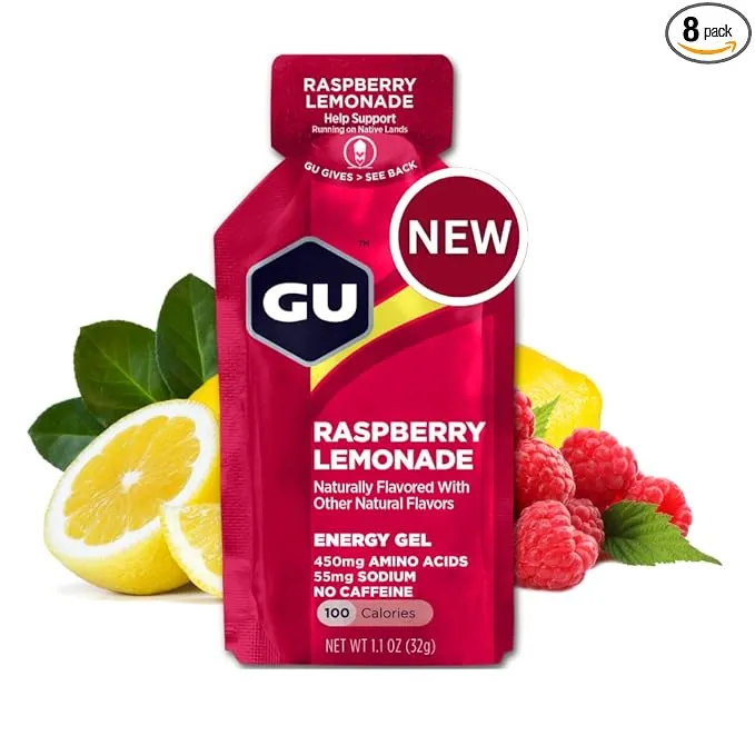 GU Energy Gel - 8-Pack in Raspberry Lemonade