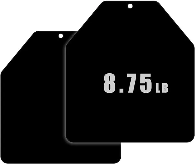 Tribe WOD Weight Vest Plates 5.75-13.75lb | Plate Carrier Weights for Heavy Training, Heavy Workouts, Running, Cross Training | Premium Steel | Additional Weight for Weight Vests