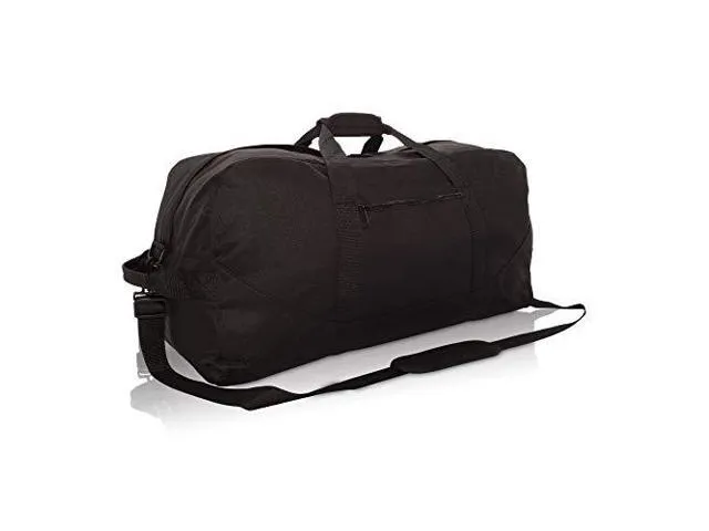 DALIX 25 Big Adventure Large Gym Sports Duffle Bag in Black