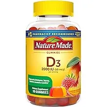 Nature Made Vitamin D3, 50 mcg, Strawberry, Peach & Mango, Gummies - 90 gummies