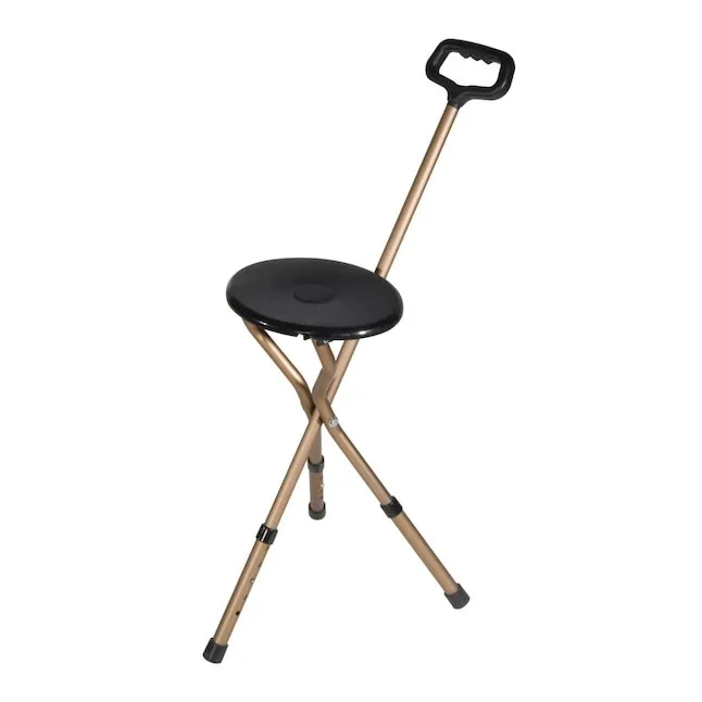 Drive Medical Folding Bronze Adjustable Height Seat Cane