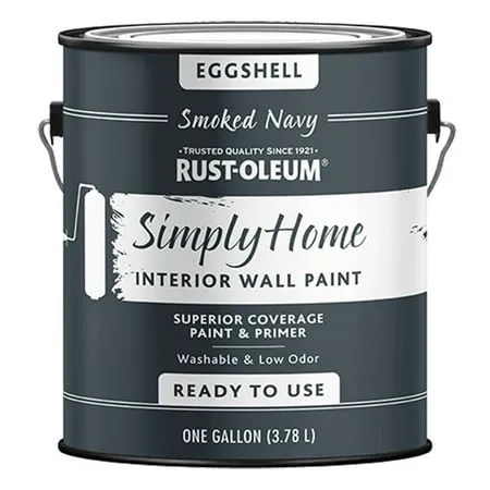 Rust-Oleum 332145 Simply Home Eggshell Smoked Navy Interior Wall Paint Gallon