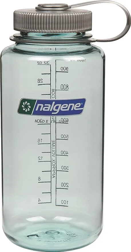 Nalgene Sustain Tritan BPA-Free Water Bottle Made with Material Derived from 50% Plastic Waste, 32 OZ, Wide Mouth