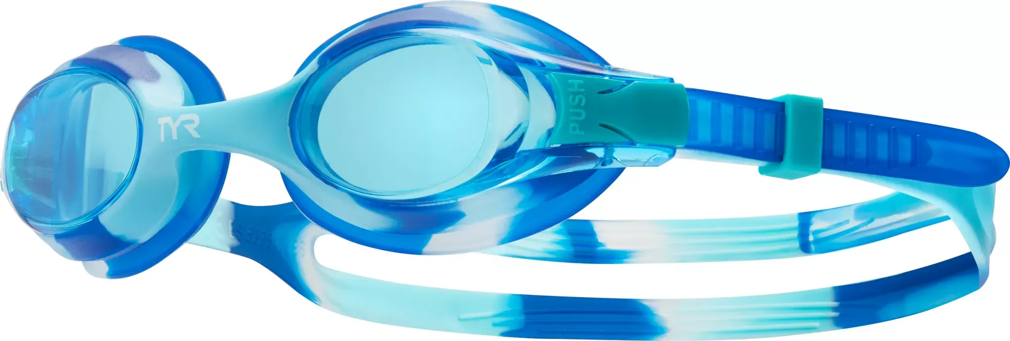 TYR Swimple Tie Dye Kids Goggles Blue