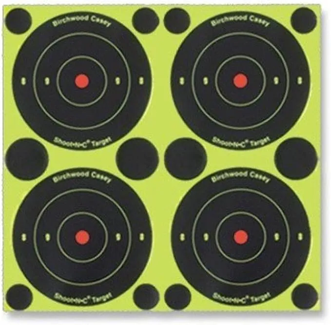 4x Birchwood Casey Shoot N C Bulls Eye Targets w/72 Pasters 8 in 6/Pack 34805-6