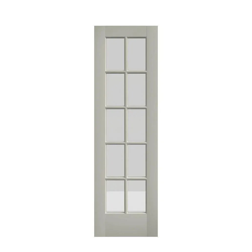 Eightdoors Interior Door Slab 30"x80" Clear Glass 15-Lite True Divided in White